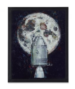 Christmas Moon (Apollo 11) Painting framed 36 x 48